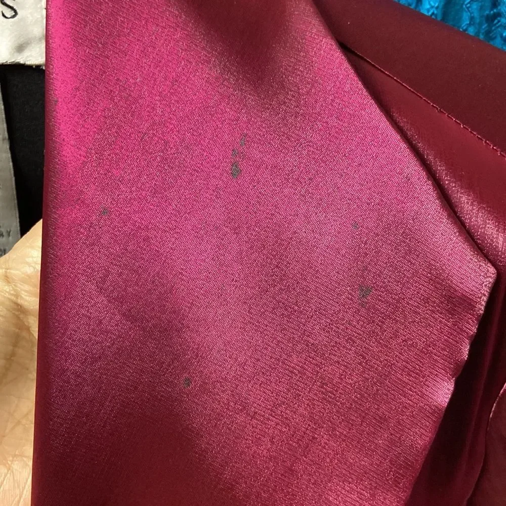 Vintage 90s J.R. Nites by Carol Lin Burgundy Metallic Blazer size 6